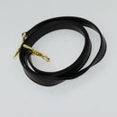 BALLY Hand Bag Leather 2way Black Gold Auth 123830-21