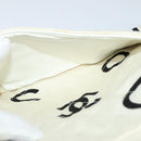 CHANEL Hand Bag Canvas White Black CC Auth 123833-22