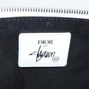 Christian Dior STUSSY Collaboration Pouch Nylon Yellow Green Auth 123837AM-9