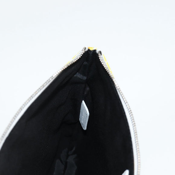 Christian Dior STUSSY Collaboration Pouch Nylon Yellow Green Auth 123837M