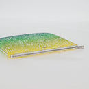 Christian Dior STUSSY Collaboration Pouch Nylon Yellow Green Auth 123837M-6
