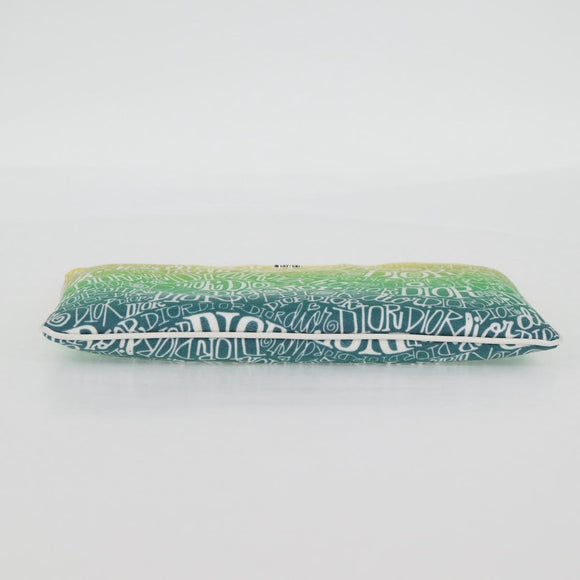 Christian Dior STUSSY Collaboration Pouch Nylon Yellow Green Auth 123837M