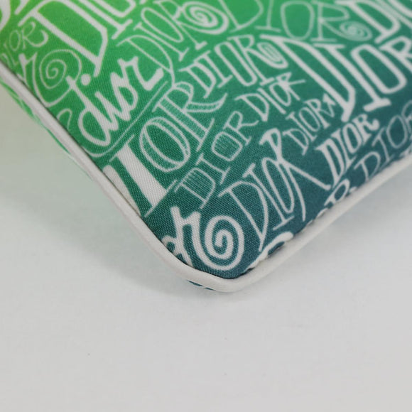 Christian Dior STUSSY Collaboration Pouch Nylon Yellow Green Auth 123837AM