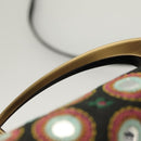 Christian Dior Montaigne Shoulder Bag Denim Black Gold Auth 123839SV-15