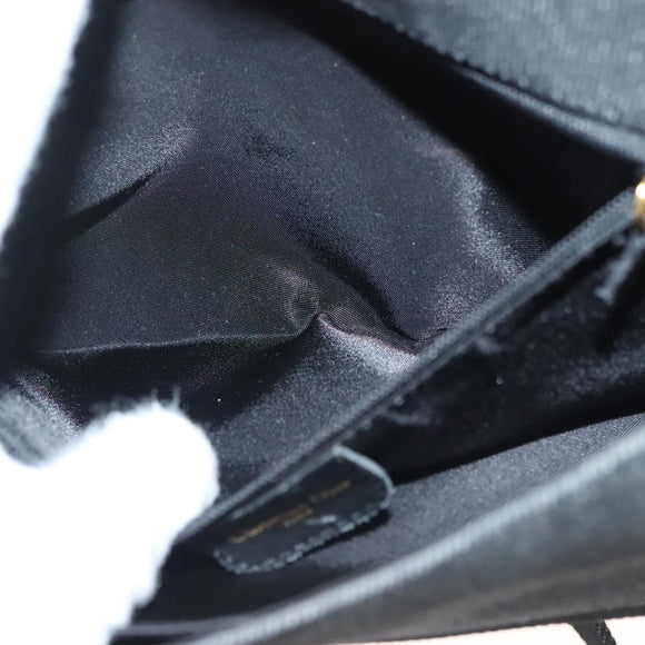 Christian Dior Montaigne Shoulder Bag Denim Black Gold Auth 123839SV