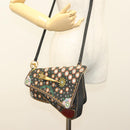 Christian Dior Montaigne Shoulder Bag Denim Black Gold Auth 123839SV-25