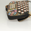 Christian Dior Montaigne Shoulder Bag Denim Black Gold Auth 123839SV-5