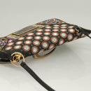 Christian Dior Montaigne Shoulder Bag Denim Black Gold Auth 123839SV-6