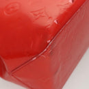 LOUIS VUITTON Monogram Vernis Reade PM Hand Bag Red Rouge M91088 LV Auth 123840-15