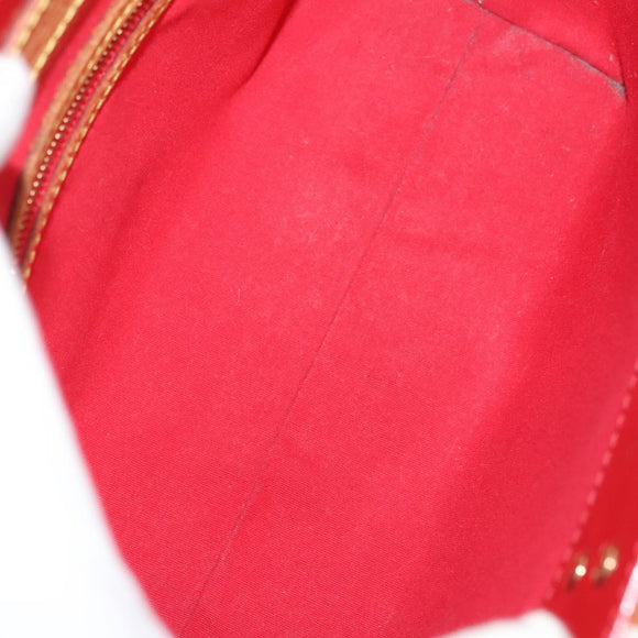 LOUIS VUITTON Monogram Vernis Reade PM Hand Bag Red Rouge M91088 LV Auth 123840