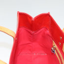 LOUIS VUITTON Monogram Vernis Reade PM Hand Bag Red Rouge M91088 LV Auth 123840-19