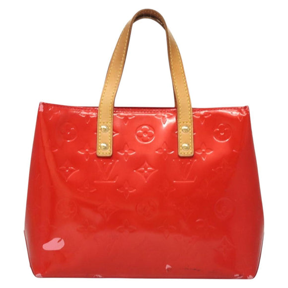 LOUIS VUITTON Monogram Vernis Reade PM Hand Bag Red Rouge M91088 LV Auth 123840