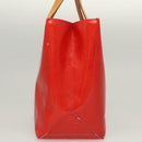 LOUIS VUITTON Monogram Vernis Reade PM Hand Bag Red Rouge M91088 LV Auth 123840-4