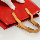 LOUIS VUITTON Monogram Vernis Reade PM Hand Bag Red Rouge M91088 LV Auth 123840-6