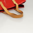 LOUIS VUITTON Monogram Vernis Reade PM Hand Bag Red Rouge M91088 LV Auth 123840-7