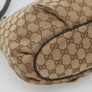 GUCCI GG Canvas Shoulder Bag Outlet Beige Gold 388930 Auth 123848-15