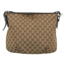 GUCCI GG Canvas Shoulder Bag Outlet Beige Gold 388930 Auth 123848-2
