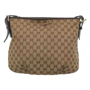 GUCCI GG Canvas Shoulder Bag Outlet Beige Gold 388930 Auth 123848 - 0