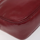 GUCCI Soho Interlocking Shoulder Bag Enamel Red Gold 308364 Auth 123849-17