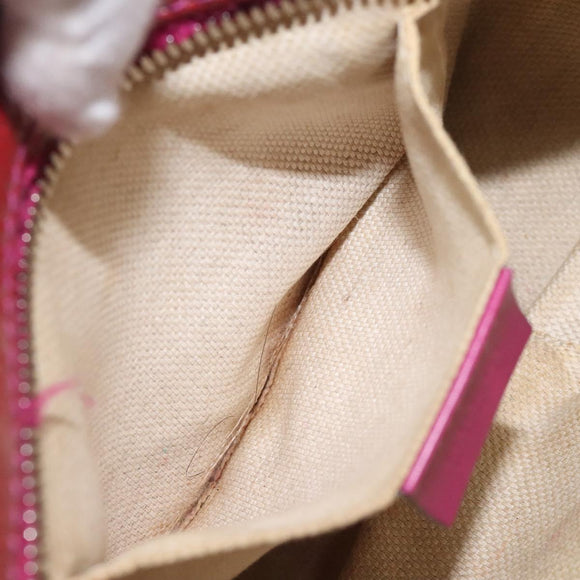 GUCCI Soho Interlocking Shoulder Bag Enamel Red Gold 308364 Auth 123849