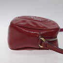 GUCCI Soho Interlocking Shoulder Bag Enamel Red Gold 308364 Auth 123849-3