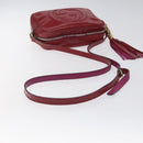 GUCCI Soho Interlocking Shoulder Bag Enamel Red Gold 308364 Auth 123849-7