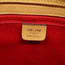 CELINE Hand Bag Leather Yellow Gold Auth 123851-18