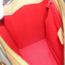 CELINE Hand Bag Leather Yellow Gold Auth 123851-20