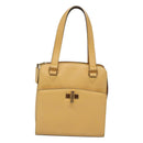 CELINE Hand Bag Leather Yellow Gold Auth 123851-13