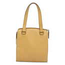 CELINE Hand Bag Leather Yellow Gold Auth 123851-2