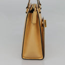 CELINE Hand Bag Leather Yellow Gold Auth 123851-3