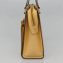 CELINE Hand Bag Leather Yellow Gold Auth 123851-4