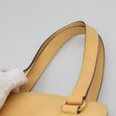 CELINE Hand Bag Leather Yellow Gold Auth 123851-8