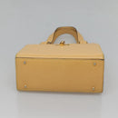 CELINE Hand Bag Leather Yellow Gold Auth 123851-5