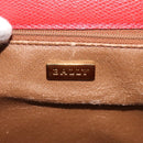 BALLY Hand Bag Leather 2way Red Gold Auth 123853-11