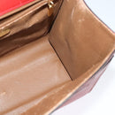 BALLY Hand Bag Leather 2way Red Gold Auth 123853-18