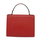 BALLY Hand Bag Leather 2way Red Gold Auth 123853-2