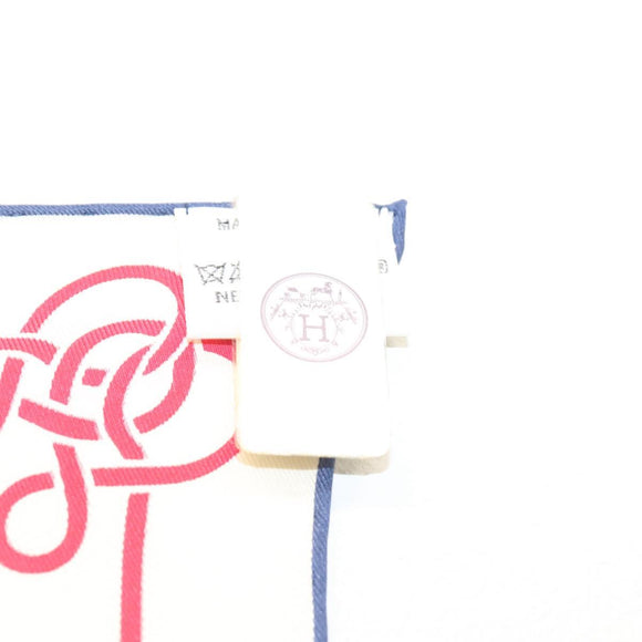 HERMES Carre 70 Scarf ""TIED UP IN KNOTS"" Silk Ivory Auth 123854