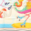 HERMES Carre 70 Scarf ""TIED UP IN KNOTS"" Silk Ivory Auth 123854-6