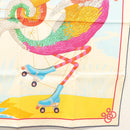 HERMES Carre 70 Scarf ""TIED UP IN KNOTS"" Silk Ivory Auth 123854-7