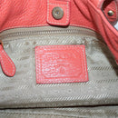 PRADA Hand Bag Canvas Beige Gold Auth 123858-10