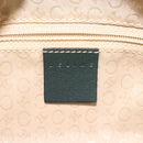 CELINE C Macadam Canvas Shoulder Bag Green Gold Auth 123863-17