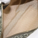 CELINE C Macadam Canvas Shoulder Bag Green Gold Auth 123863-11