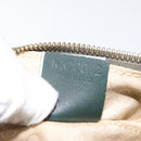 CELINE C Macadam Canvas Shoulder Bag Green Gold Auth 123863-12