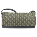 CELINE C Macadam Canvas Shoulder Bag Green Gold Auth 123863-2