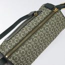 CELINE C Macadam Canvas Shoulder Bag Green Gold Auth 123863-6