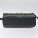CELINE C Macadam Canvas Shoulder Bag Green Gold Auth 123863-5