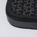 CELINE C Sulky Shoulder Bag Canvas Navy Gold Auth 123864-15