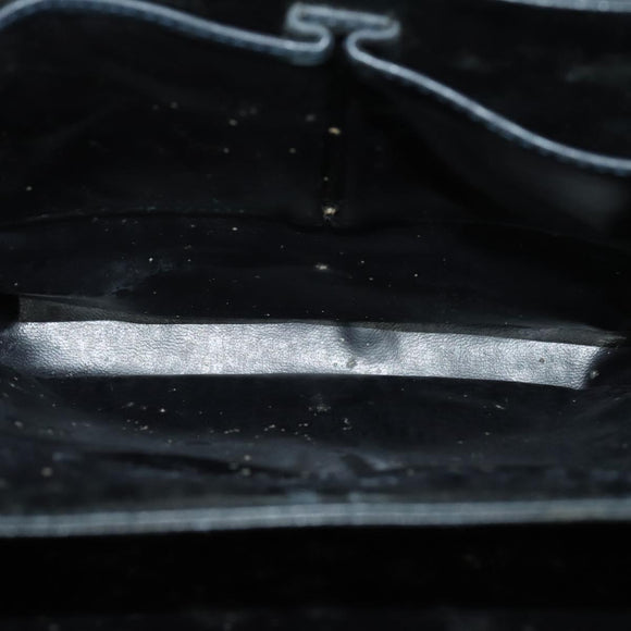 CELINE C Sulky Shoulder Bag Canvas Navy Gold Auth 123864