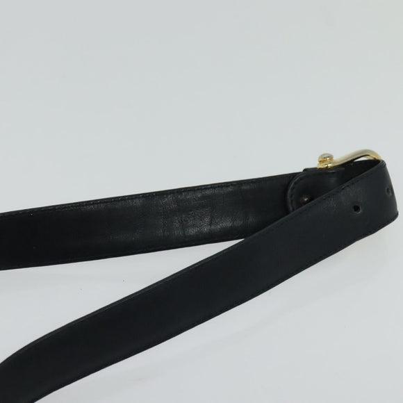 CELINE C Sulky Shoulder Bag Canvas Navy Gold Auth 123864